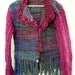 Treko Handwoven long sleeved Wool jacket with beaded closure