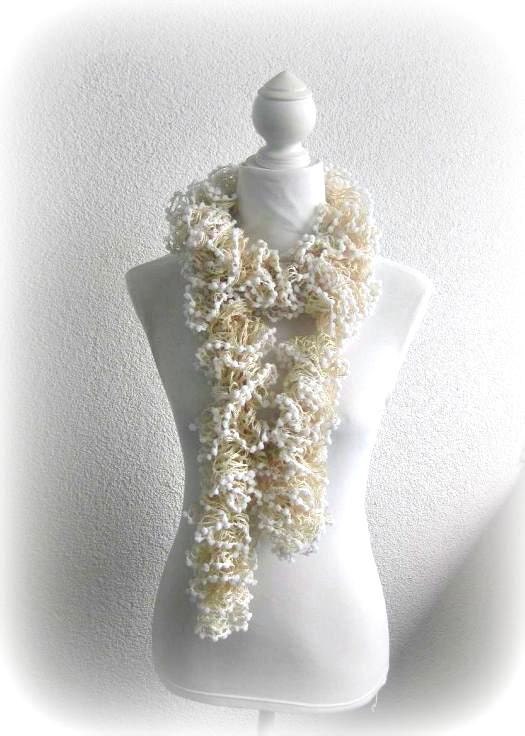 Scarf, Shawl in , Ivory, Creme, Beige