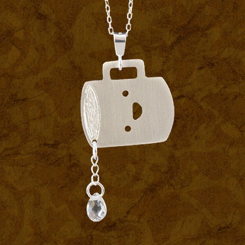 Sterling Silver Mojo the Coffee Mug Pendant and Necklace