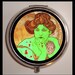 Art Nouveau Victorian Zombie Woman Psychobilly Horror Altered Art Pill Box Pillbox Case