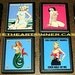 Tattoo Sailor Girl against a Anchor with Swallows and Nautical Stars Cigarette or ID or Business Card Holder Case Wallet