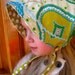 Reversible Cotton Bonnet- Chandra Dots -custom sizes Baby Toddler Child