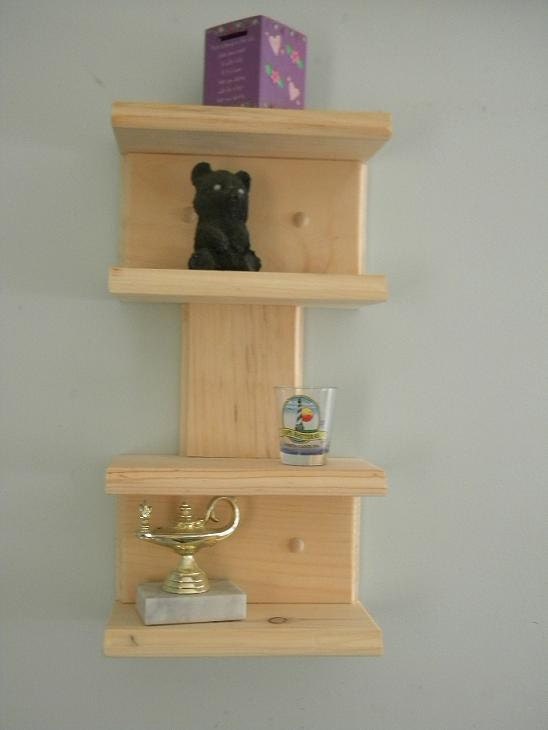 Retro mini wall shelf