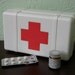 Soviet first aid box for medical supplies Soviet first aid box for medical supplies