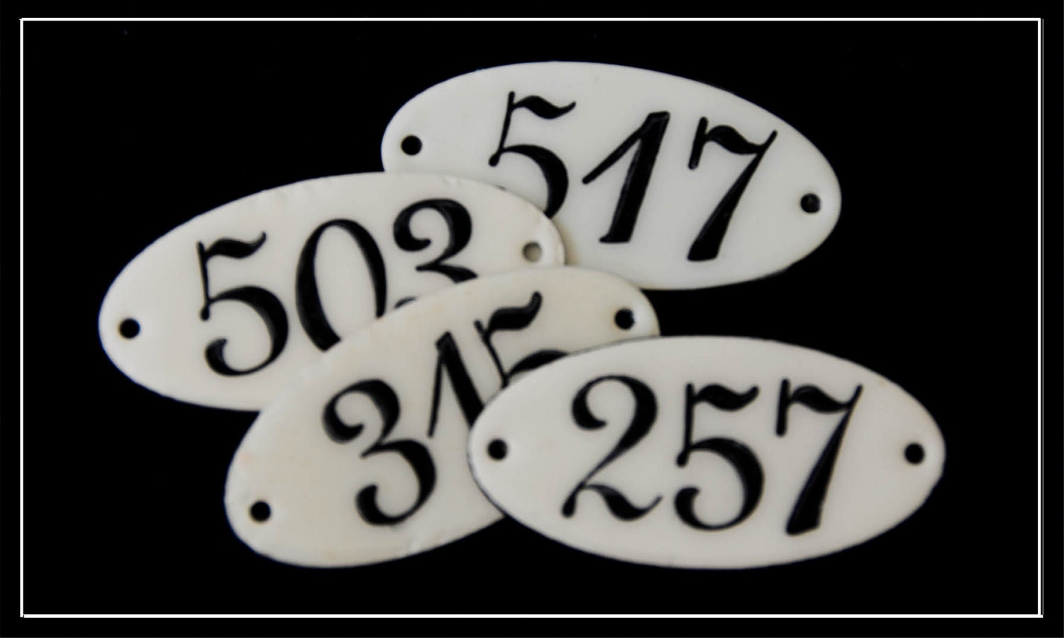 French Enamel Tags
