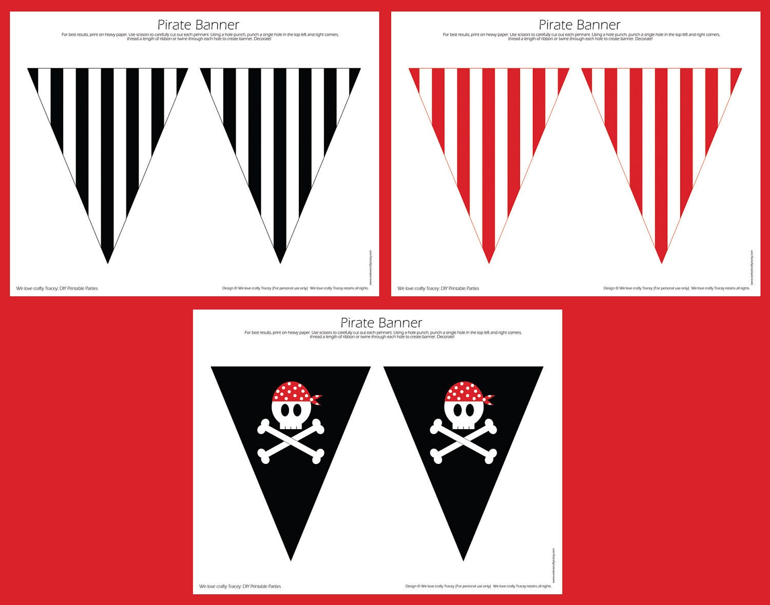 Pirate Banner - DIY Printable Parties