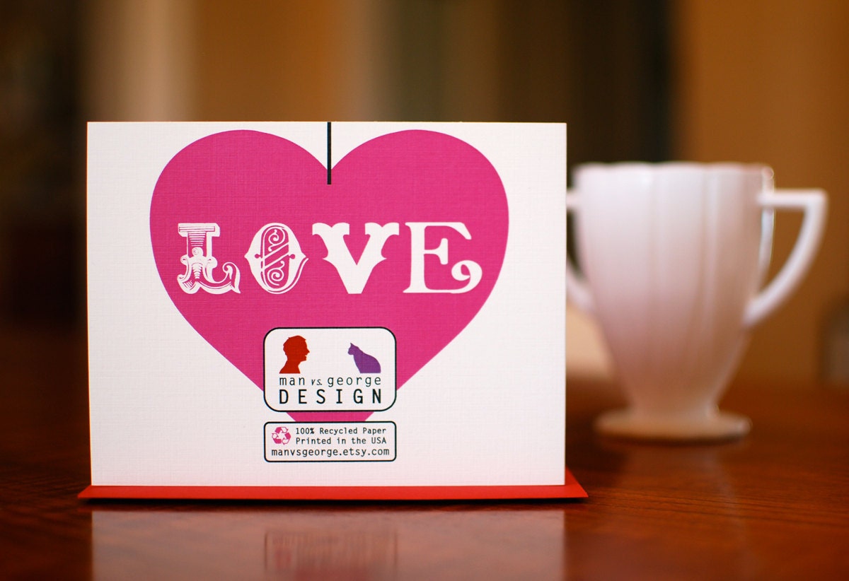 Hearts Aflutter I Love You Card with Red, Purple, and Pink Hearts