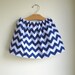 chevron skirt - navy and white - for baby toddler girl - handmade modern clothing by noah and lilah