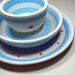 Chicago Flag. Simple 3 piece Place Setting (Made to Order)
