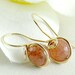 Mauve Earrings Muscovite Gold Filled Illusion Dangle
