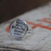 Vintage Dictionary Word Adjustable Ring BLOOM