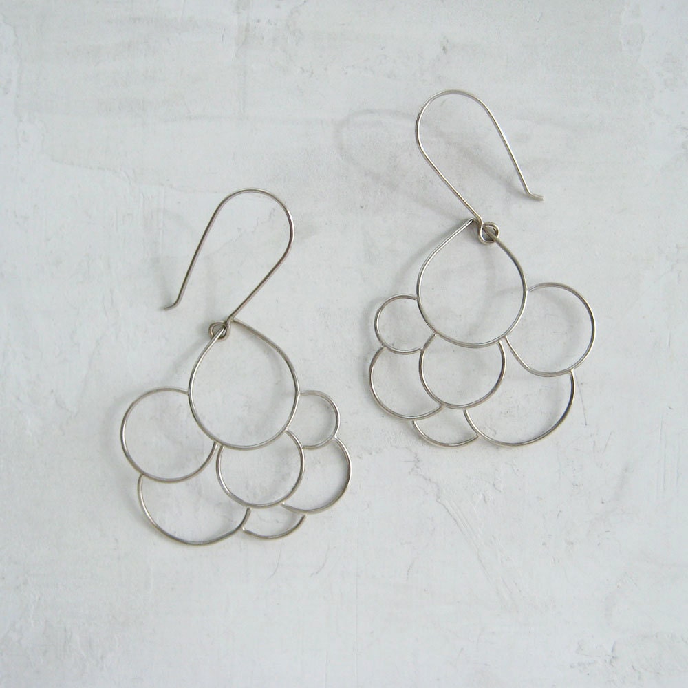 Cumulus Earrings - Silver Cloud Earrings