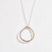 Mixed Metal 14k Gold Fill & Sterling Silver Droplet Duo Necklace - Recycled Metal