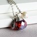 Personalized Ruby Red Crystal  and Pearl Necklace by smilesophie from etsy.com