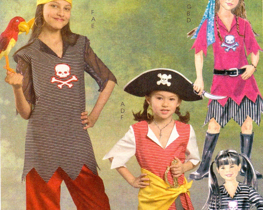 Girl's Pirate Costume Pattern McCall's 5495