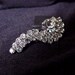 vintage Art Deco rhinestone brooch