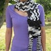 Zebra animal Scarf by PinkFrog4U on Etsy