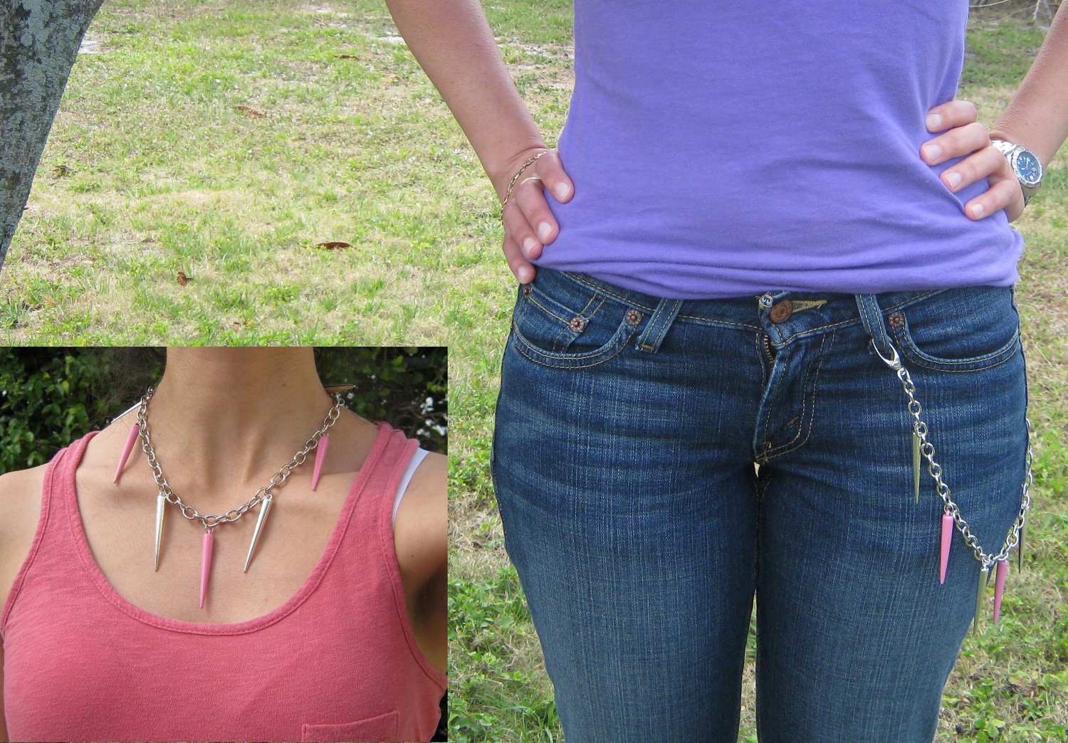 Rocking Hip Chain and Necklace two in one combo in by PinkFrog4U from etsy.com