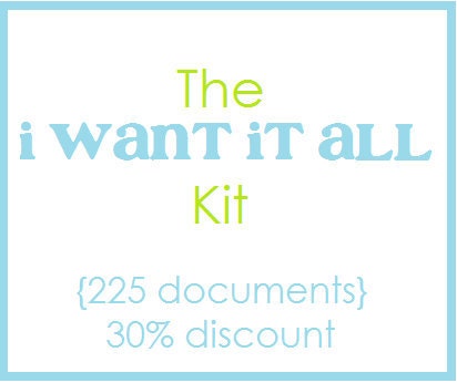 The I Want It All Kit - 225 documents