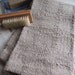 Natural Rustic Linen Hand Woven Hand or Bath Towel with Textured Pattern Weave
