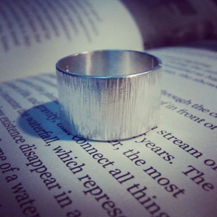 Mens Sterling Silver Ring Unisex Band by ChristianJessie