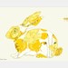 YELLOW BUNNY Art Print