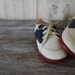 Vintage Saddle Oxford Baby Shoes - Retro White and Navy Blue Kids Lace Up Shoes - Childrens Clothing Clothes - Shower Gift