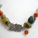 Multicolor Semi-Precious Stone Owl Bracelet