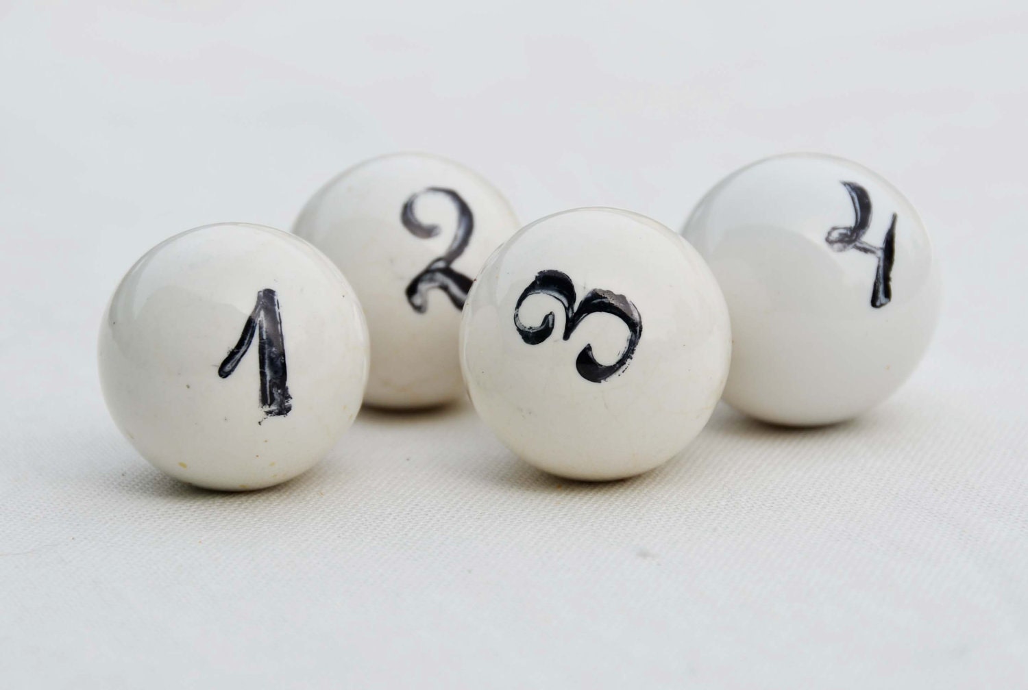 Vintage French Numbered knobs or drawer pulls