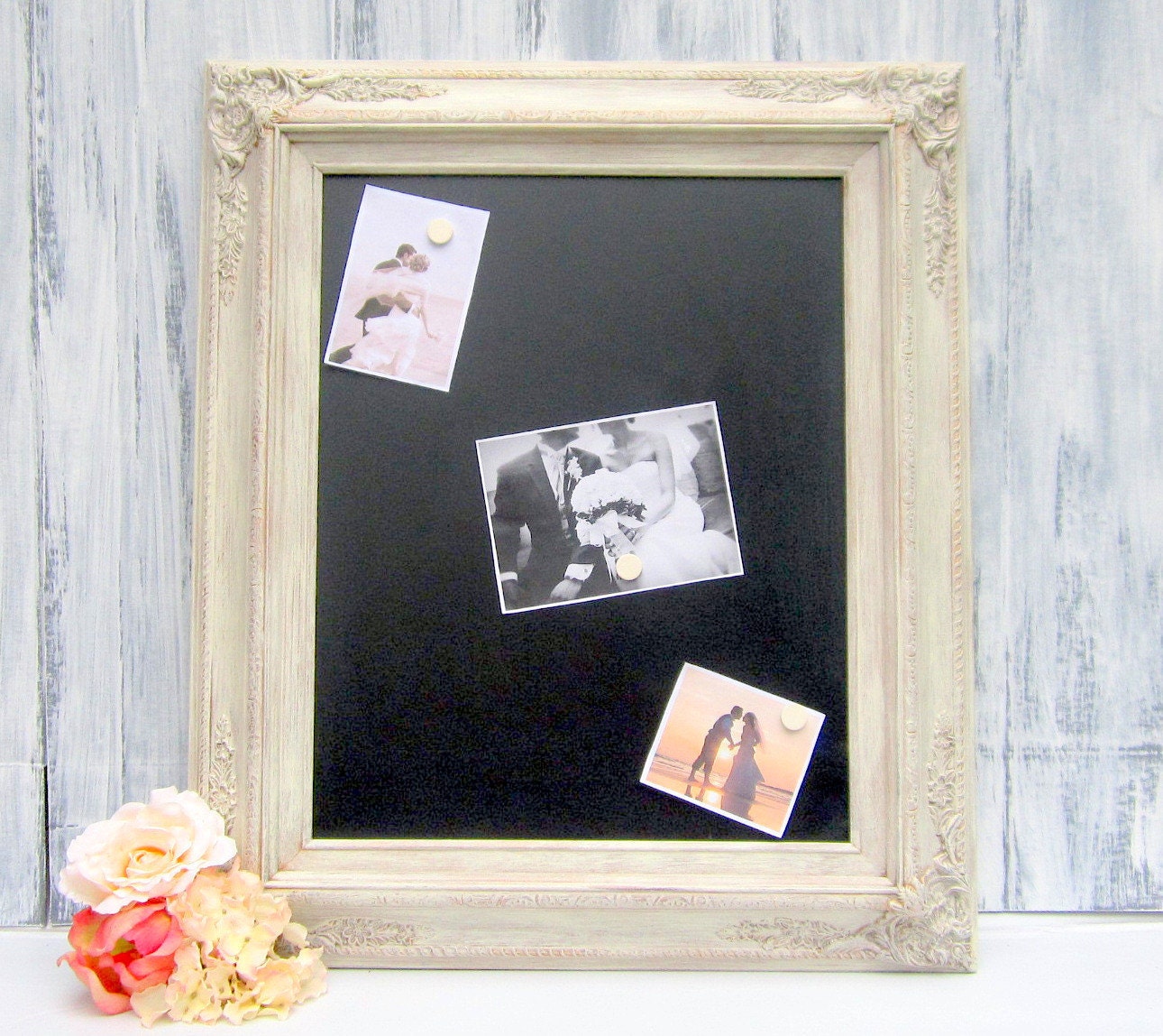 RUSTIC WEDDING DECOR Menu Board Chalk board Vintage Wedding Kitchen Shabby Chic Magnetic Chalkboard Blackboard 27"x23" Unique Gift