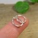 Little Hoop Earrings Sterling Silver Hammered  with by MysticMoons