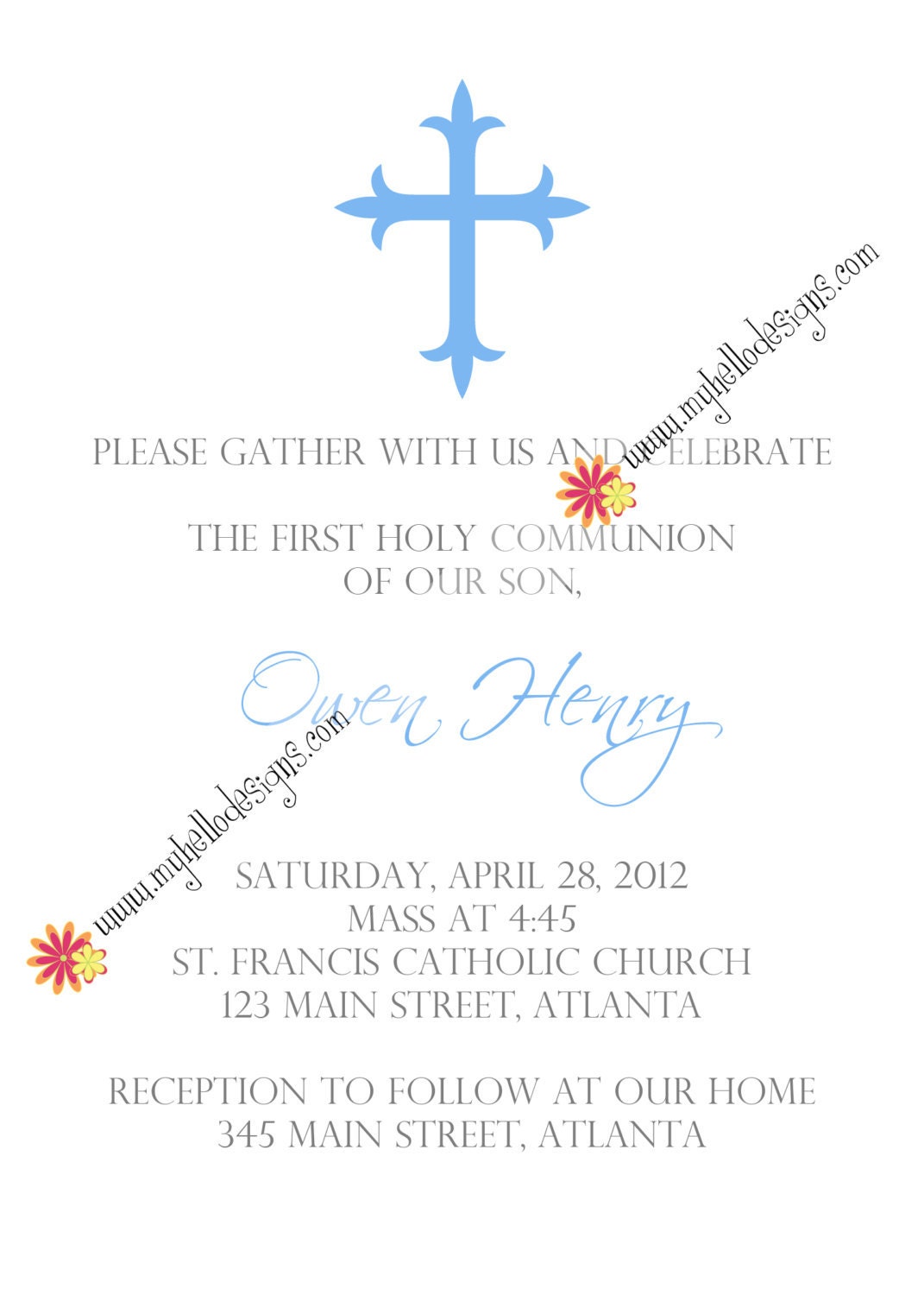 First Communion: Small Cross