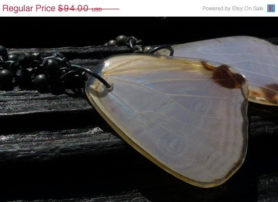 ON SALE real Butterfly wing Earrings by Beijo Flor by BeijoFlor