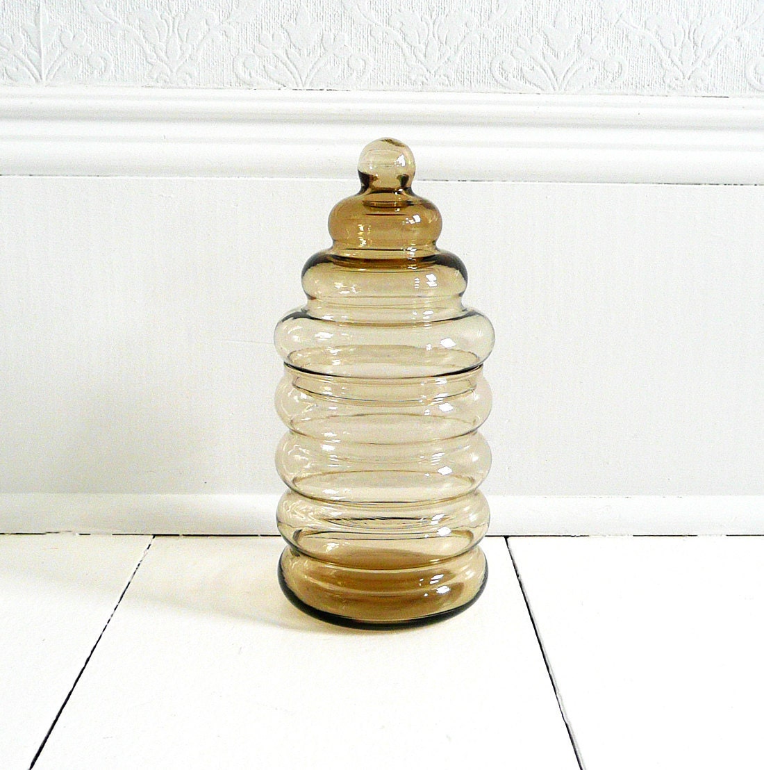 Small Holmegaard Primula Jar by Jacob Bang - 1930s, Modern, Art Glass
