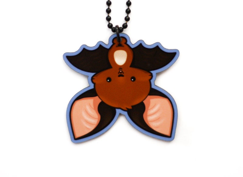 Hanging Bat Necklace - Kawaii Batty Charm