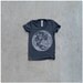 My Moon, My Man - womens t shirt - MEDIUM - moon screenprint on heather black fashion tshirt