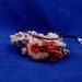Crimson Nautilus Necklace - Polymer Clay Cephalopod Jewelry