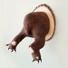 A Mighty Grizzly Bear's Behind - Backwards Faux Taxidermy Trophy, Plush Fiber Sculpture