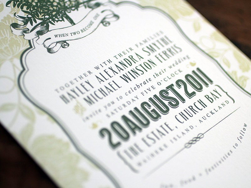 Tuscany Wedding Invitations - Sample