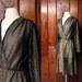 70s gold & black lurex dress // vintage sheer cocktail party dress  size medium M