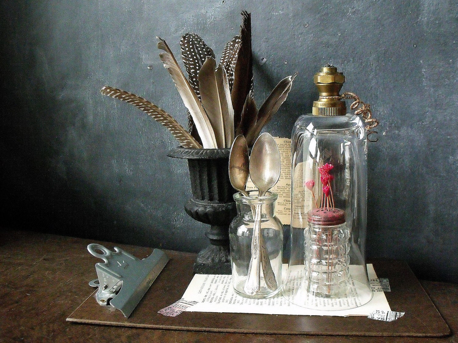 Cloche with Vintage Water Nozzle