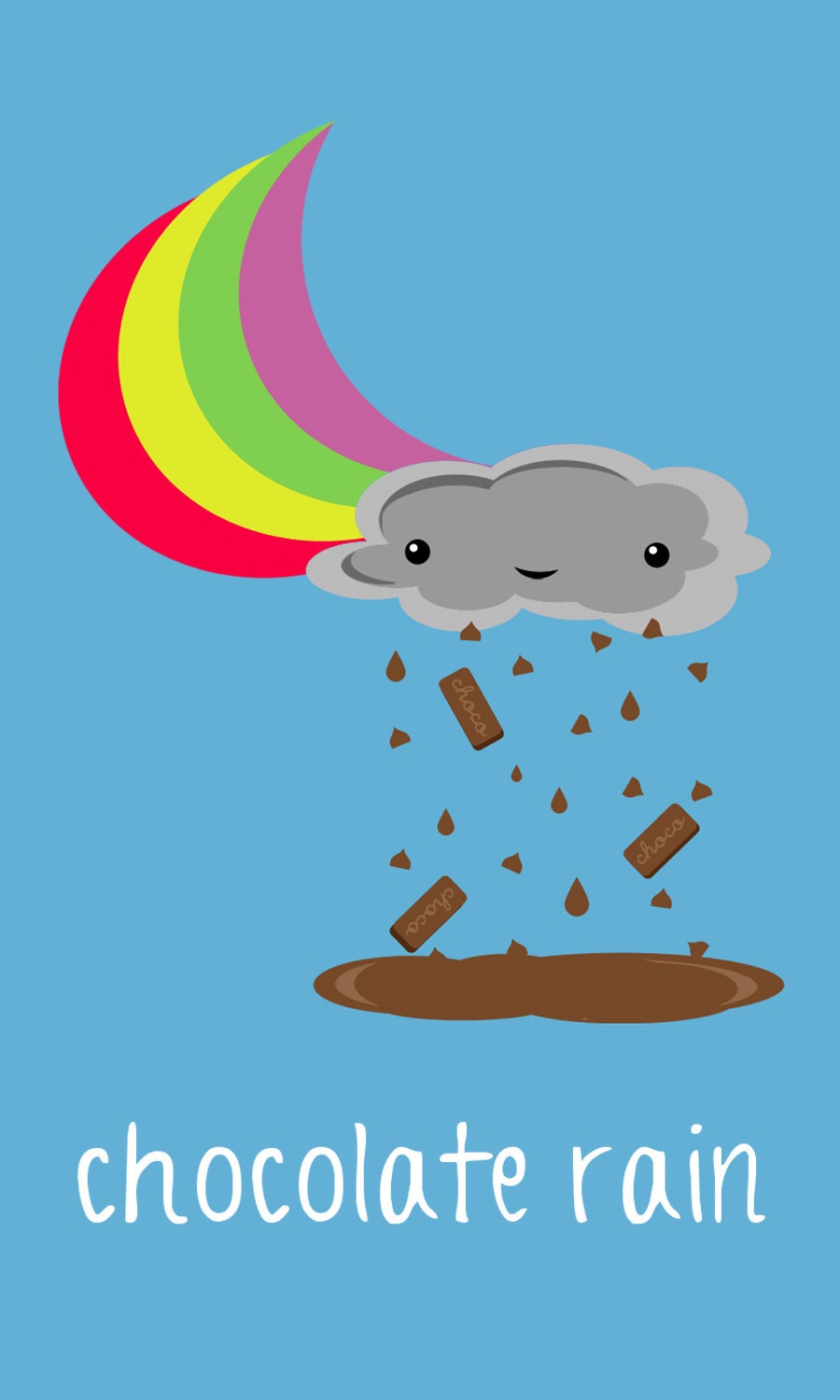 Chocolate Rain kawaii cute sticker