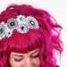 Hypotrochoids Headband, Black and White, Epitrochoids, Geometric Design