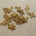 Vintage brass religious cross charms