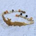 Batty For You Bracelet - Antiqued Brass Bat, Black Jade and Orange Crackle Glass Beads