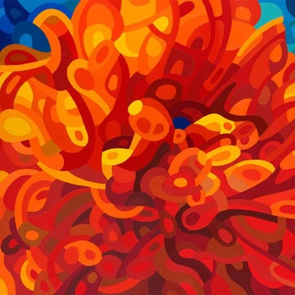 Abstract Fine Art Print 5x7 - Scarlet Interior