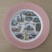 Vintage California Plate / Travel Souvenir in Pink / Gold