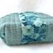 Hand-quilted Patchwork Zipper Purse-Blue Flowers
