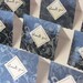 Set of 12 Handmade Midnight Blue Stamped Thank You Notes Mini Notecards Perfect For Etsy Sellers