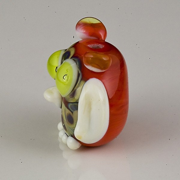 Darla the Owlet Handmade Lampwork Bead